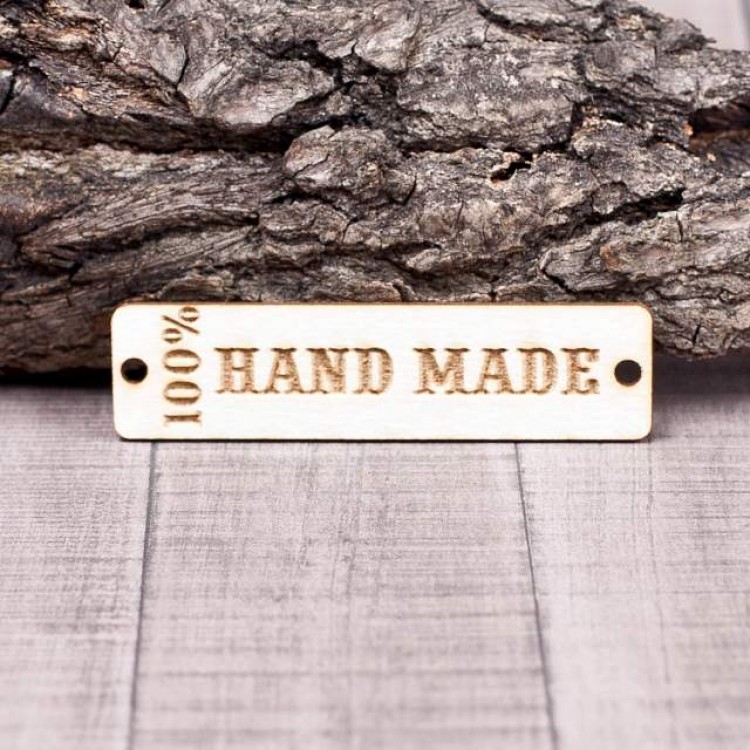 Чипборд "Бирочка Hand made", 60*15 мм, от Valeo