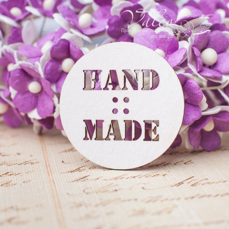 Чипборд, Hand made, 33*33 мм, Valeo