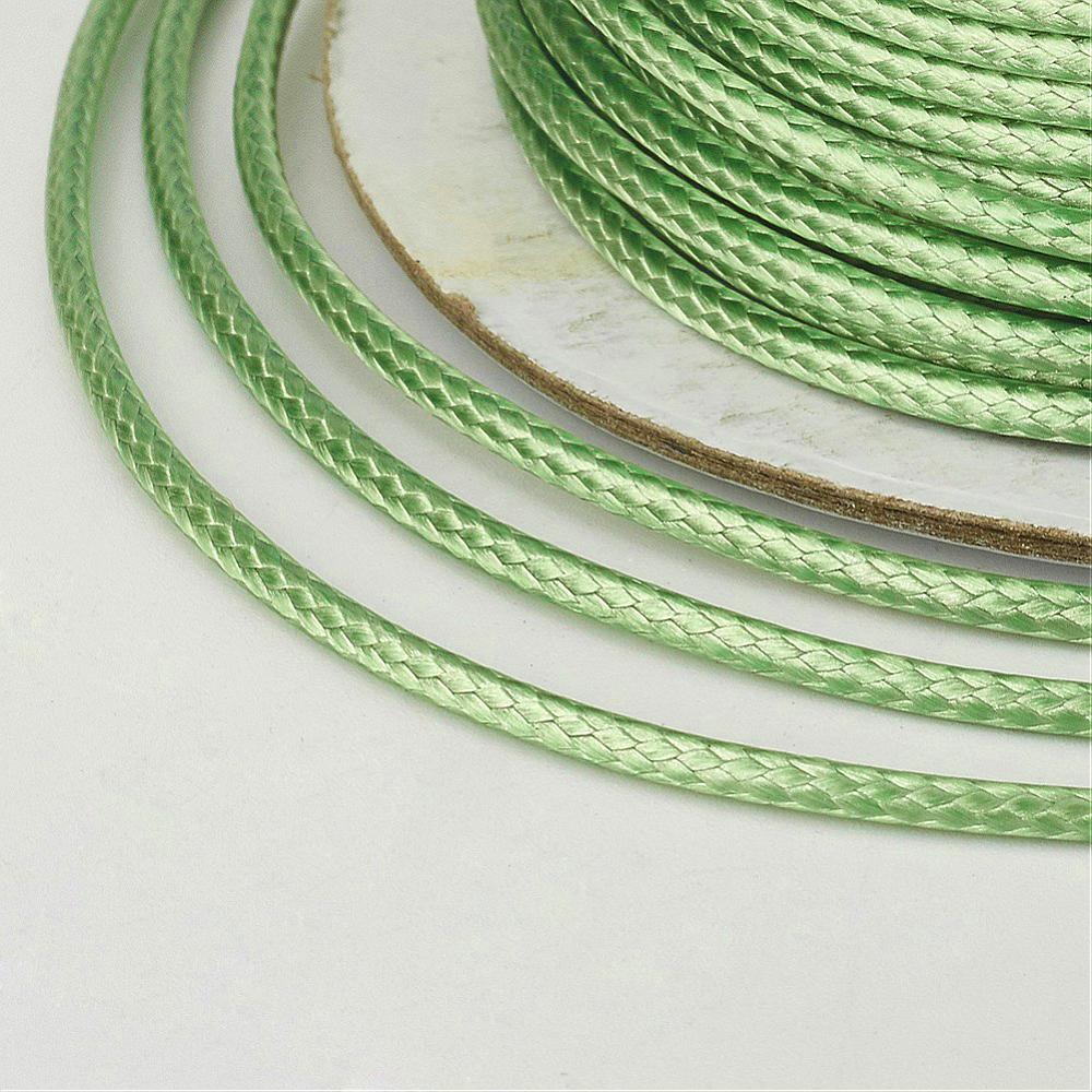 Вощеный шнур, лаймовый зеленый, 90 см, 0,5 мм