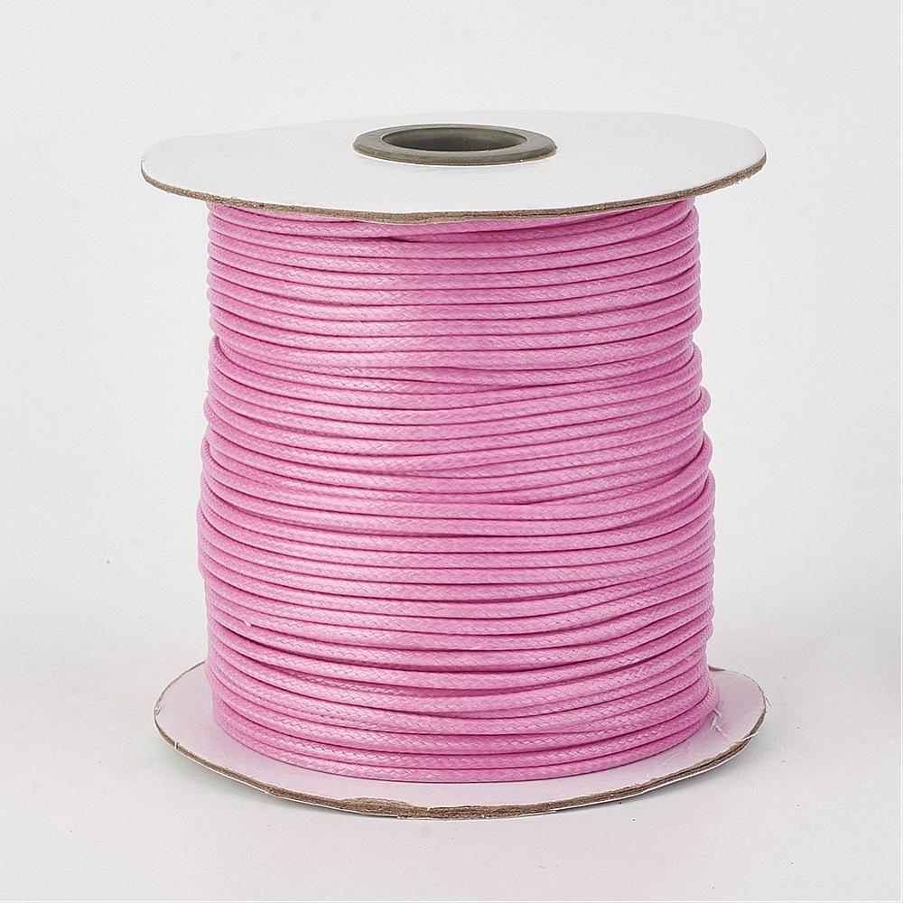 Вощеный шнур, жемчужно-розовый, 90 см, 0,5 мм