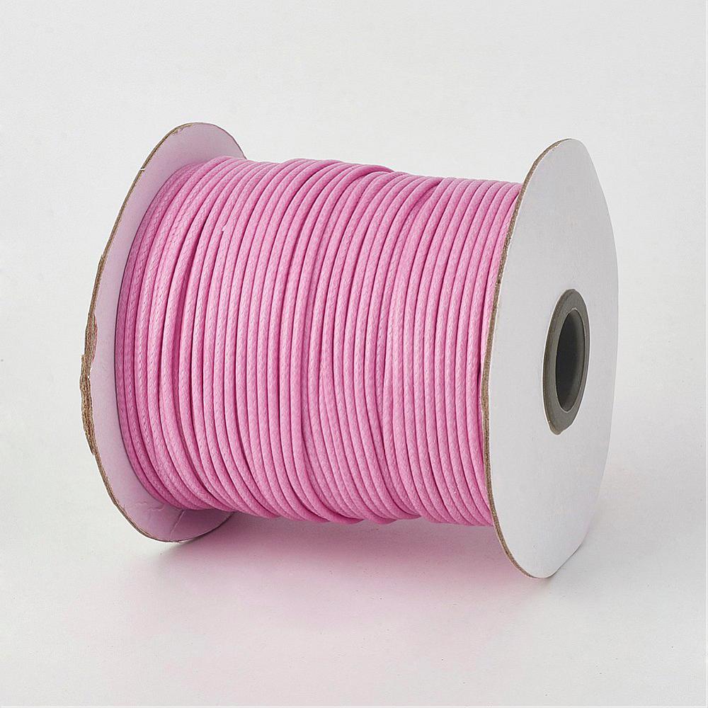 Вощеный шнур, жемчужно-розовый, 90 см, 0,5 мм